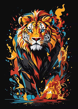Colorful Lion