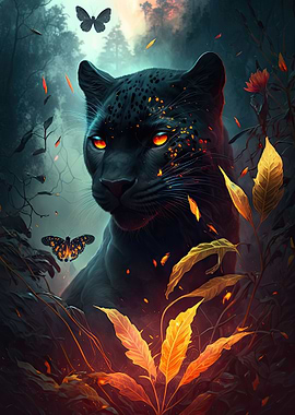 A Fiery Black Panther