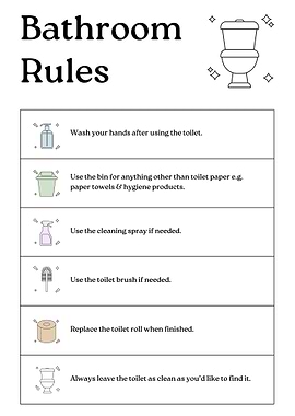 bathroom rules