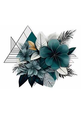 Abstract modern flowers