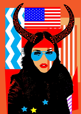 BUFFALO GIRL WITH SUNGLASS