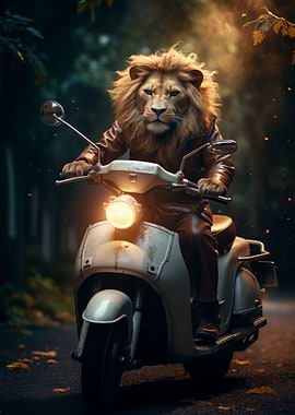 Lion Vespa Motorcycle