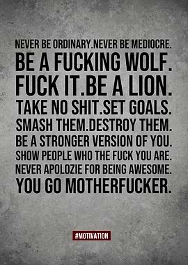 be a wolf motivational