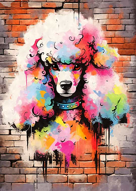 Poodle Graffiti Street Art