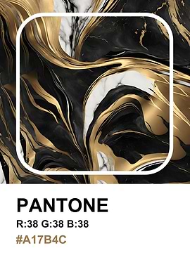 color pantone black gold
