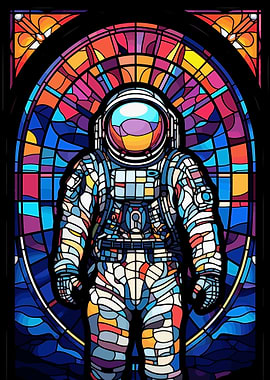 Astronaut Stained Glass