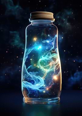 Galaxy In A Glass Bottle