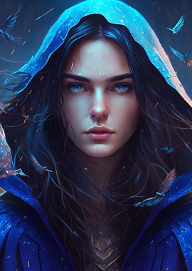 Beautiful Lady in Blue