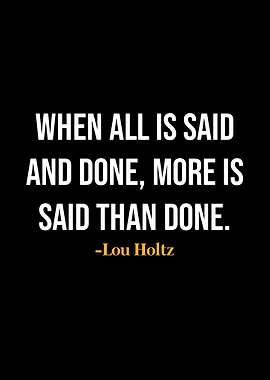 Lou Holtz Quote