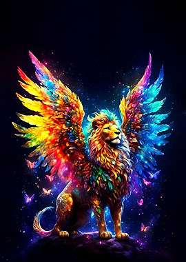 Leo Rainbow Color Lion Zen