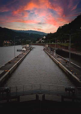Locks at Sunset Blaze