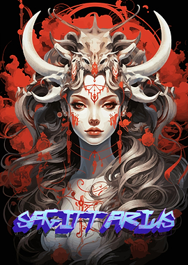 Neon Zodiac Sagittarius