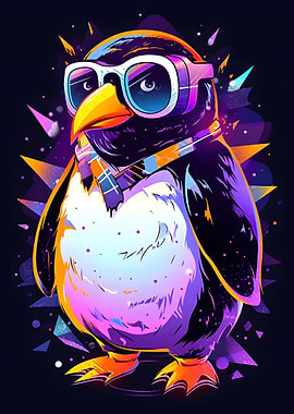 Cool Penguin in Sunglasses