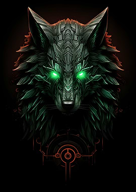 Dedicated Wolf Face