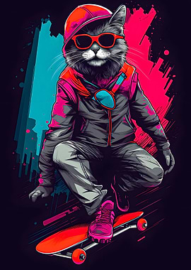 Feline Thrills Cat Skate