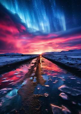 Sunset Northern Lights