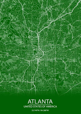 Atlanta Georgia Green Map