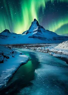 Green Aurora Borealis