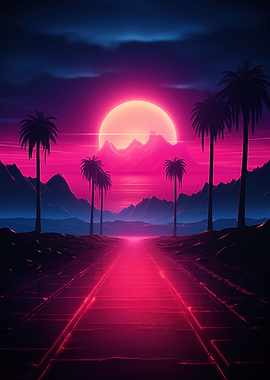 Retrofuturistic Sunset