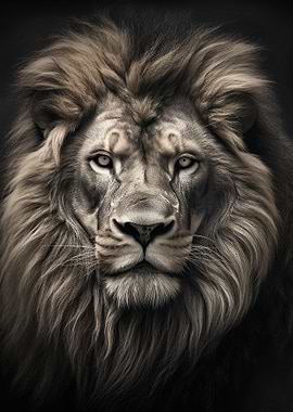 Majestic Lion Portrait