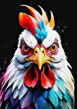 Dynamic Chicken Portrait