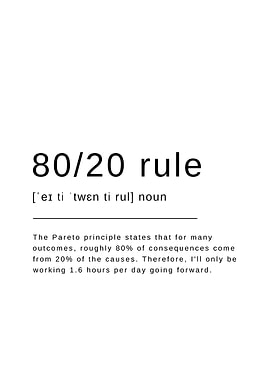 80 20 rule engineer