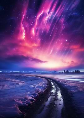 Purple Northern Lights