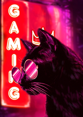 Cats and Gaming Neon