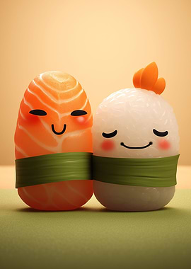 Sushi Couple in Love