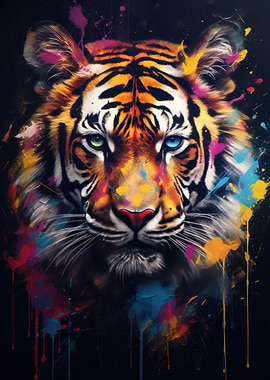 Tiger Graffiti Mural