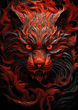 Fierce Red Tiger