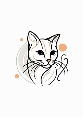 Minimalist Cat Elegance