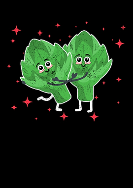 Cute Artichoke Couple