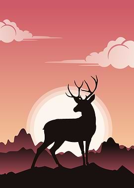 Deer scenery