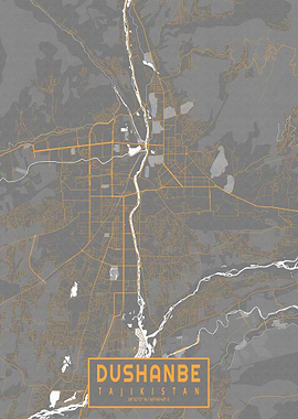 Dushanbe City Map Bauhaus