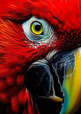 Vibrant Parrot Portrait