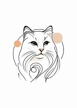 Whimsical Cat Contours