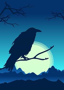 Crow in the night