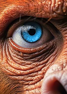 Blue Eyed Monkey Charm