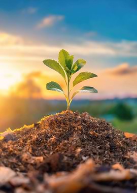 plant growing in sunlight