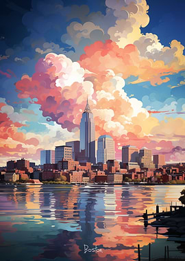 BOSTON Oil Painting