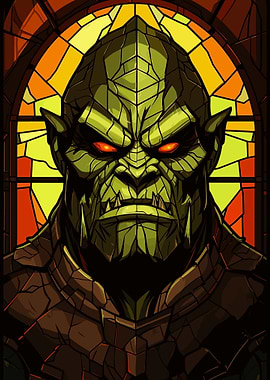 Orc Warrior Stained Glass