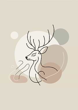Abstract Deer Art