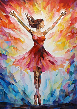 Colorful Ballerina Dancer