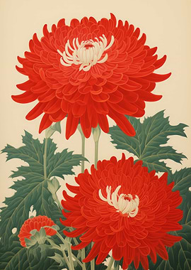 Flower Japanese Painting