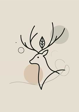 Abstract Deer Art