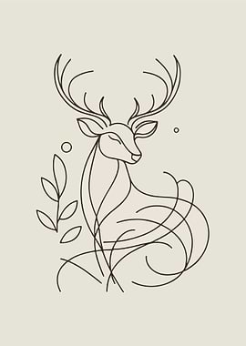 Abstract Deer Art
