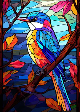 Bird Stained Glass