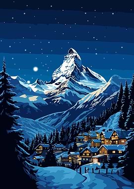 Switzerland Alps Village