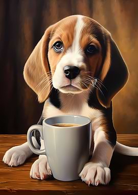 Cute Dog Puppy Coffee Pup